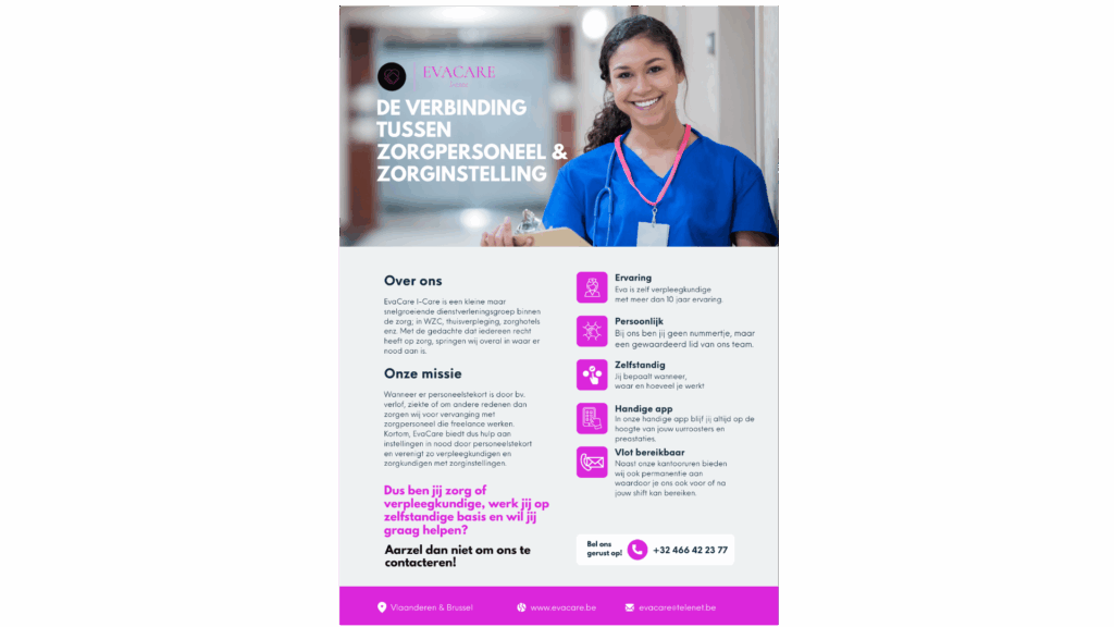 De verbinding tussen zorgpersoneel & zorginstelling!