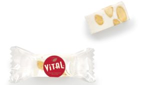 Nougat tendre, emballé individuellement, marque Vital