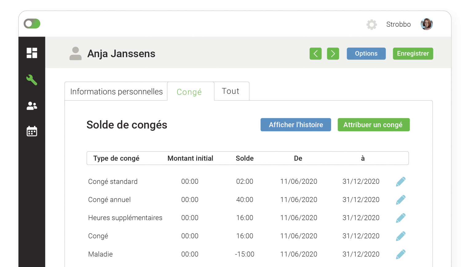 Gestion des disponibilités et congés