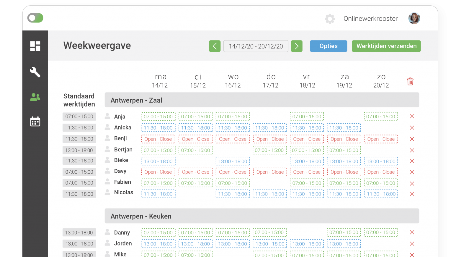 Beschikbaarheden & verlofplanning