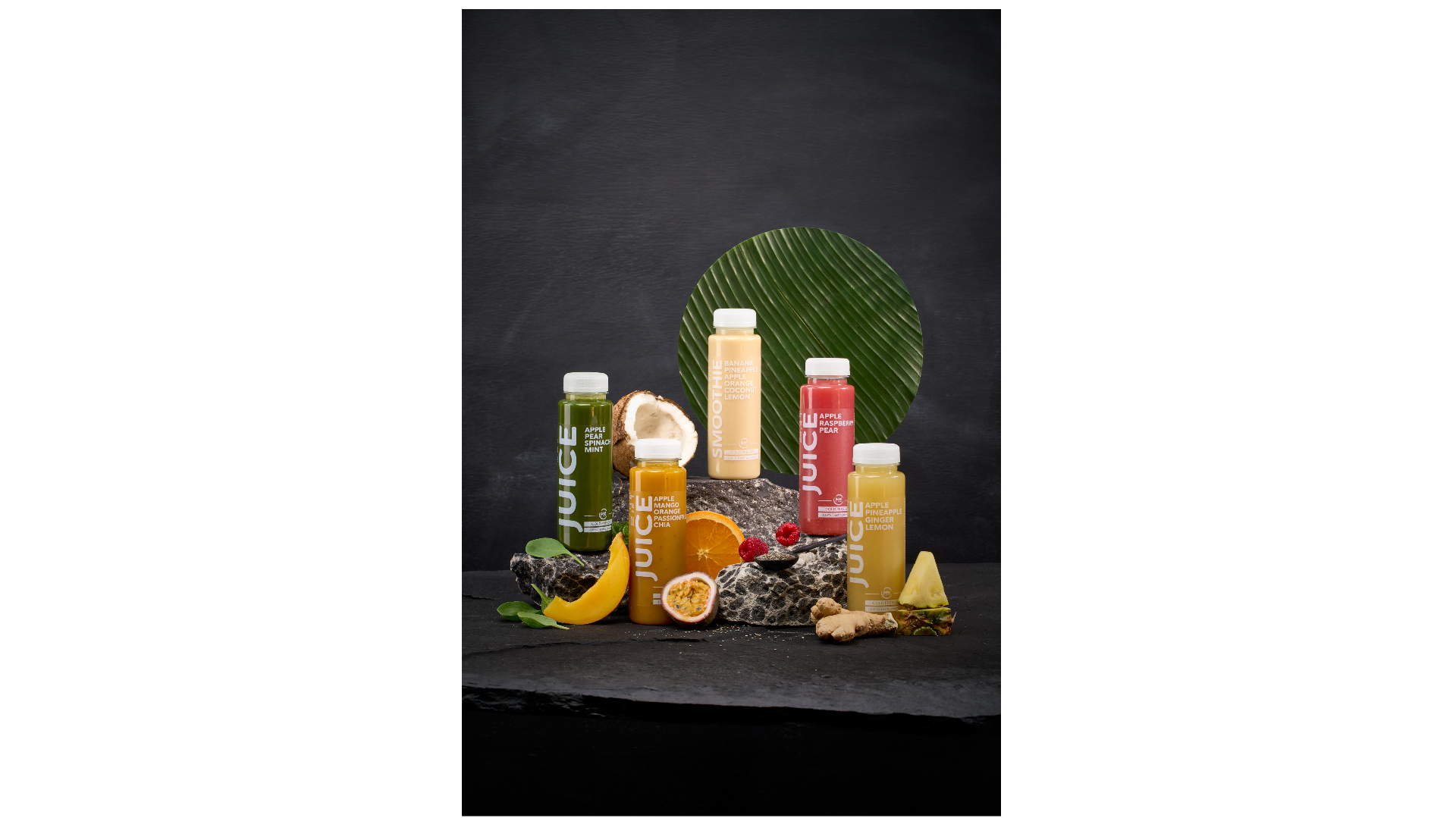 Juices smoothies and fruitsalads