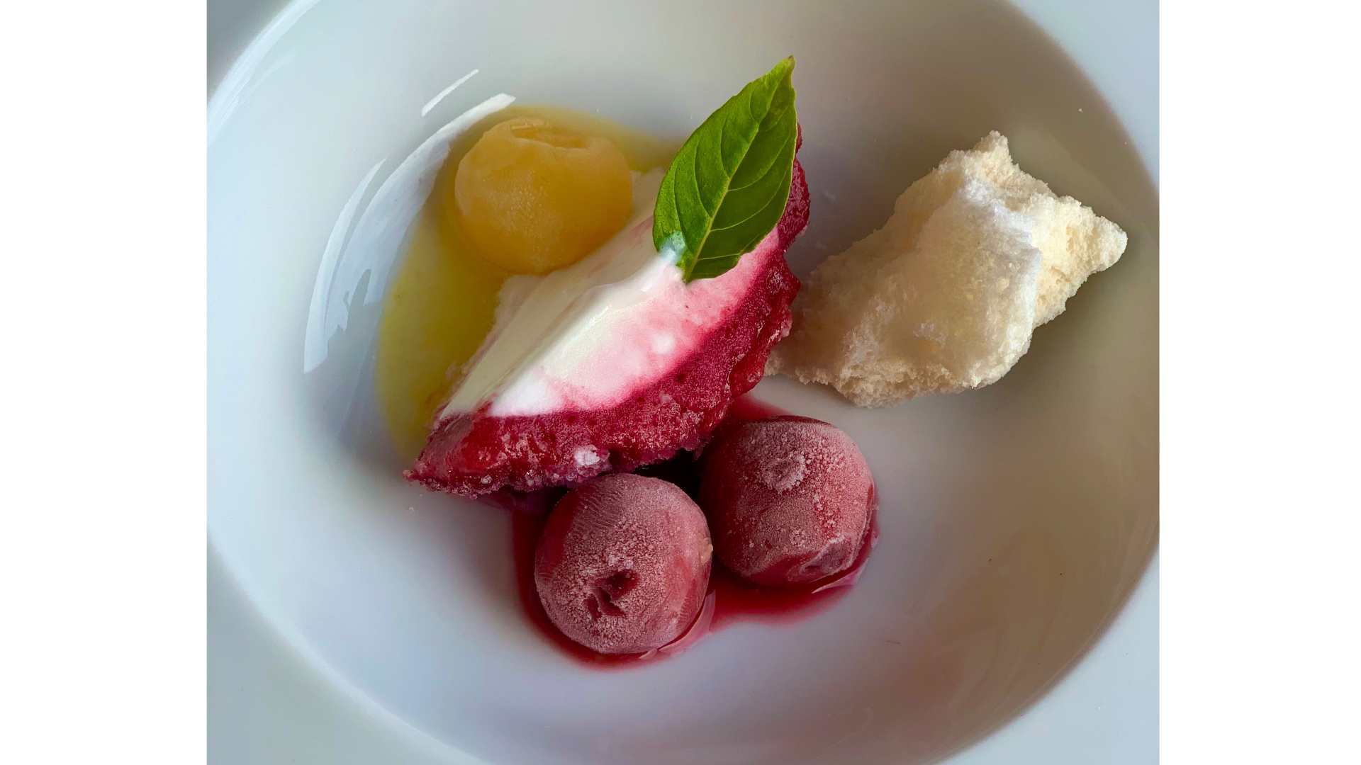 Kers en Mango sorbet ball’s