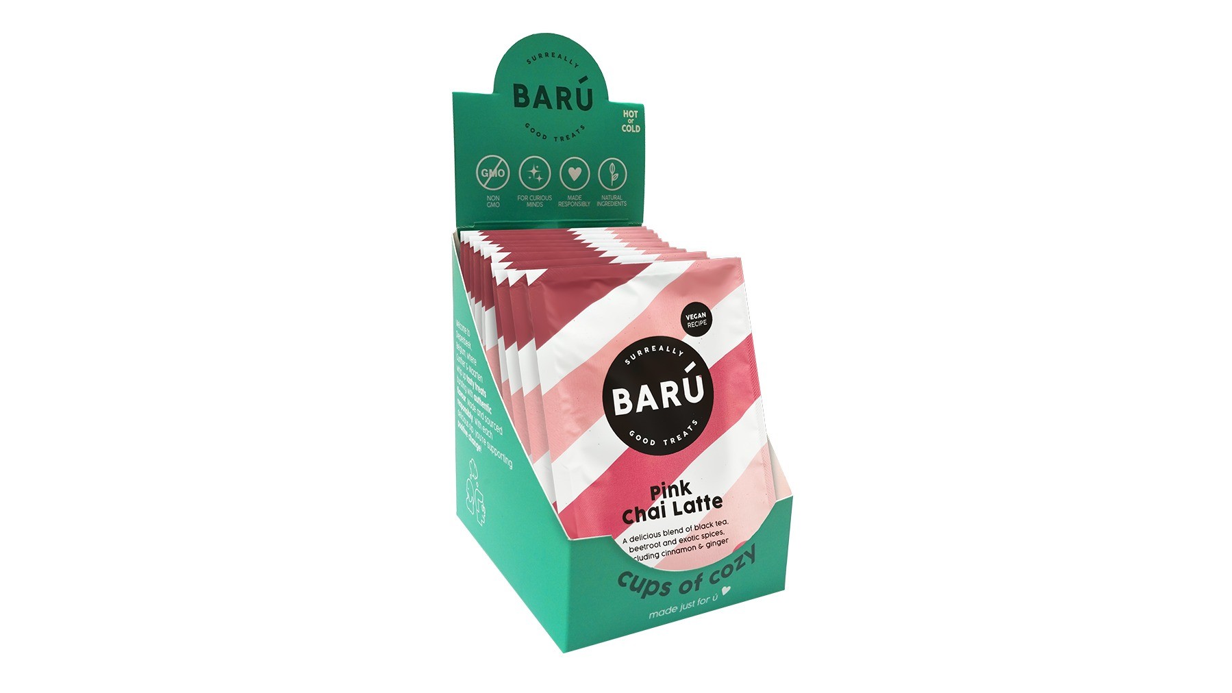 Pink Chai Latte Single Portion Sachets in Display (12)