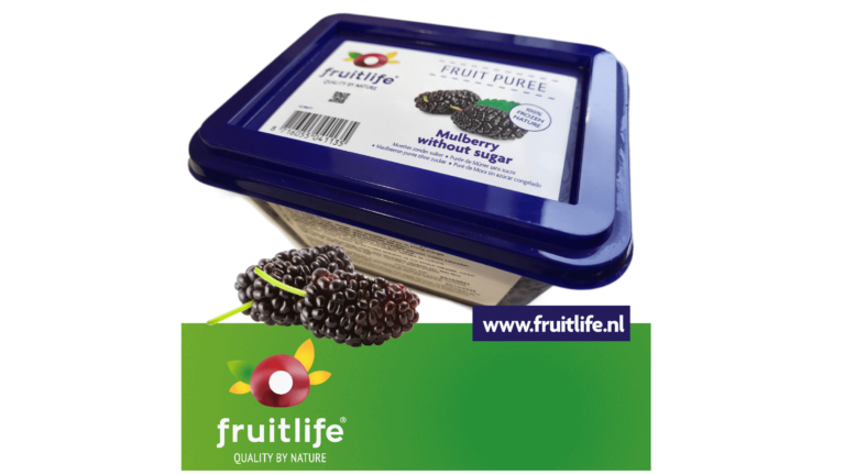 Fruitlife introduceert moerbeipuree – een verrassend fruit met tonen van honing en karamel. Perfect voor gebak, ijs en sauzen. Gezond, puur en veelzijdig – een unieke nieuwe smaakmaker voor uw creaties.
