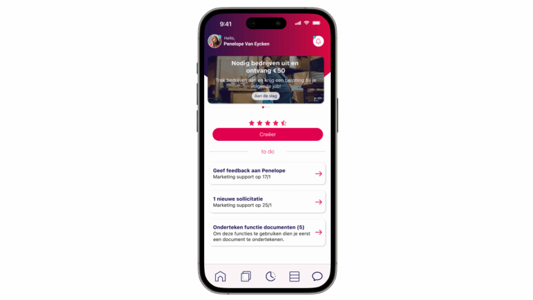 Dé app voor flexi-jobbers en jobstudenten –