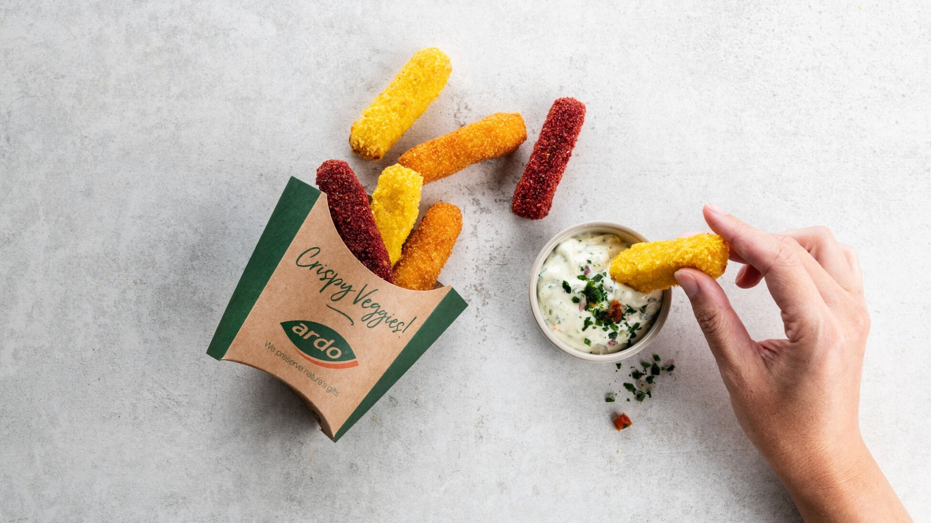 trio cripsy fingers de légumes