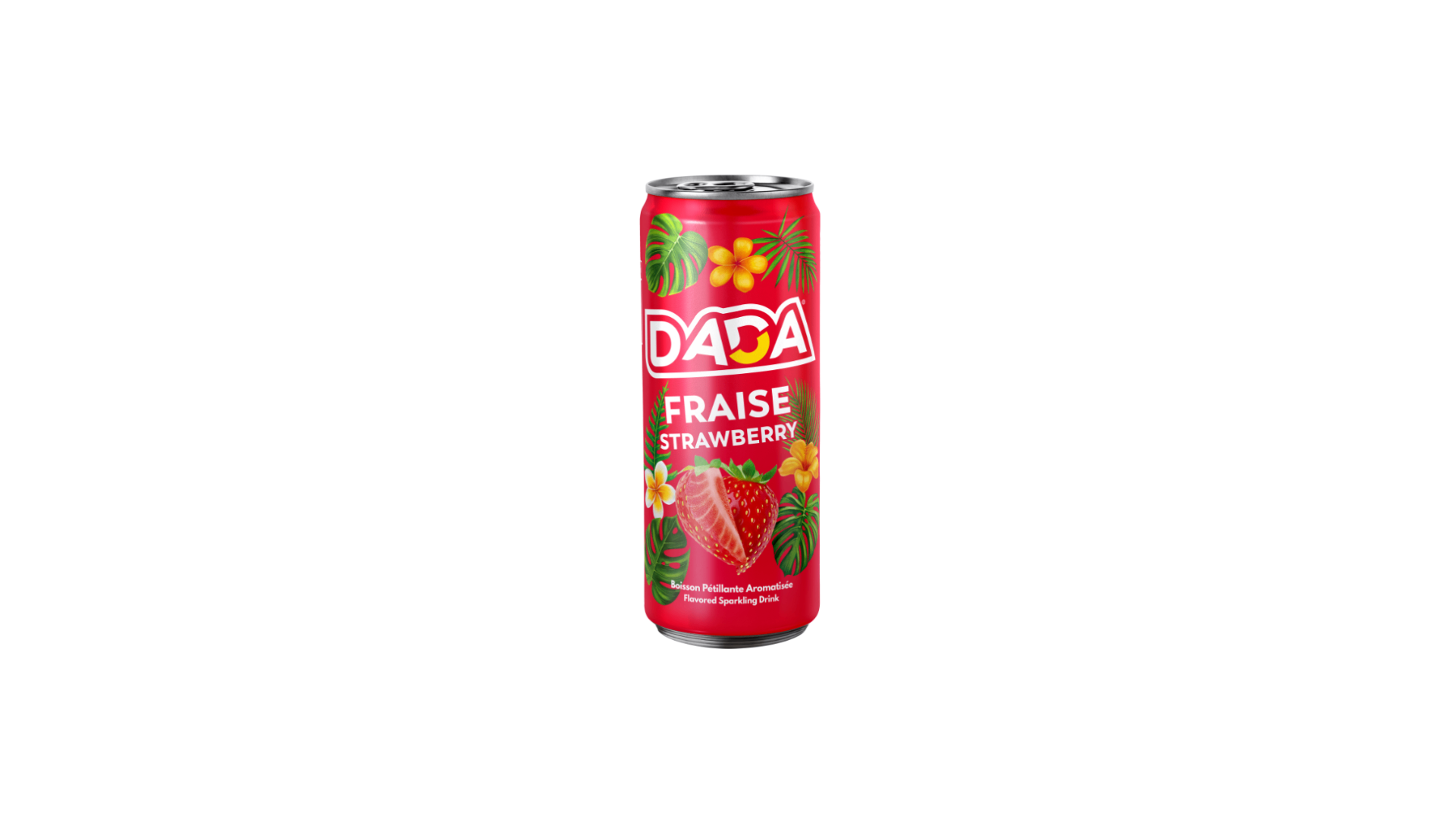 Eau pétillante aromatisée à la fraise.