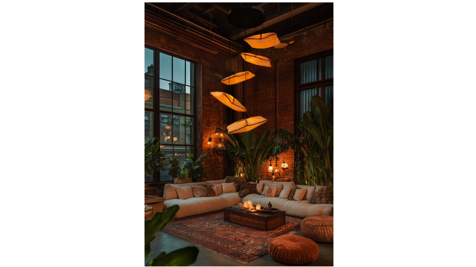 Cumulus lamp in een tros