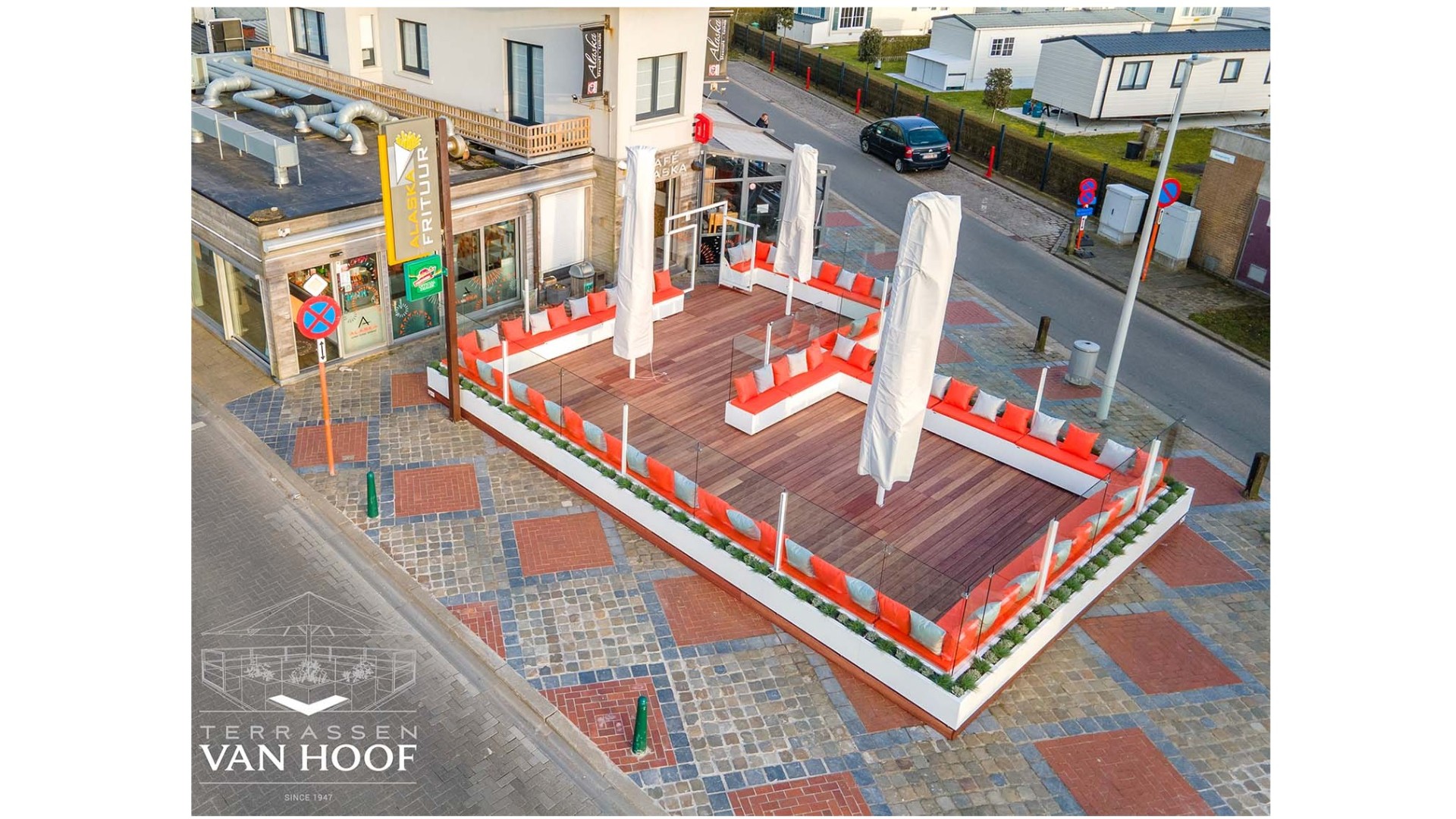 Windscherm met bloembak of zitbank