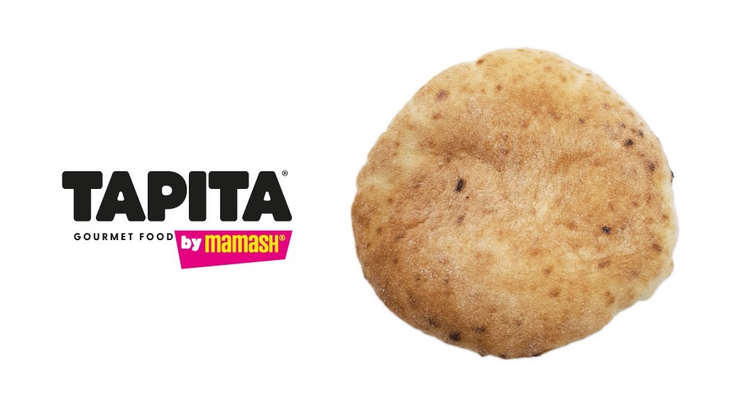 Pains Pita Tapita – Authentiques, moelleux et dorés, cuits sur pierre pour une texture parfaite. 100 % naturels, vegan et sans additifs. Le pain idéal pour falafels, kefta, légumes grillés ou houmous.