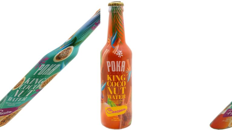 POKA King Coconut Water (Cinnamon) – Glazen fles 340 ml