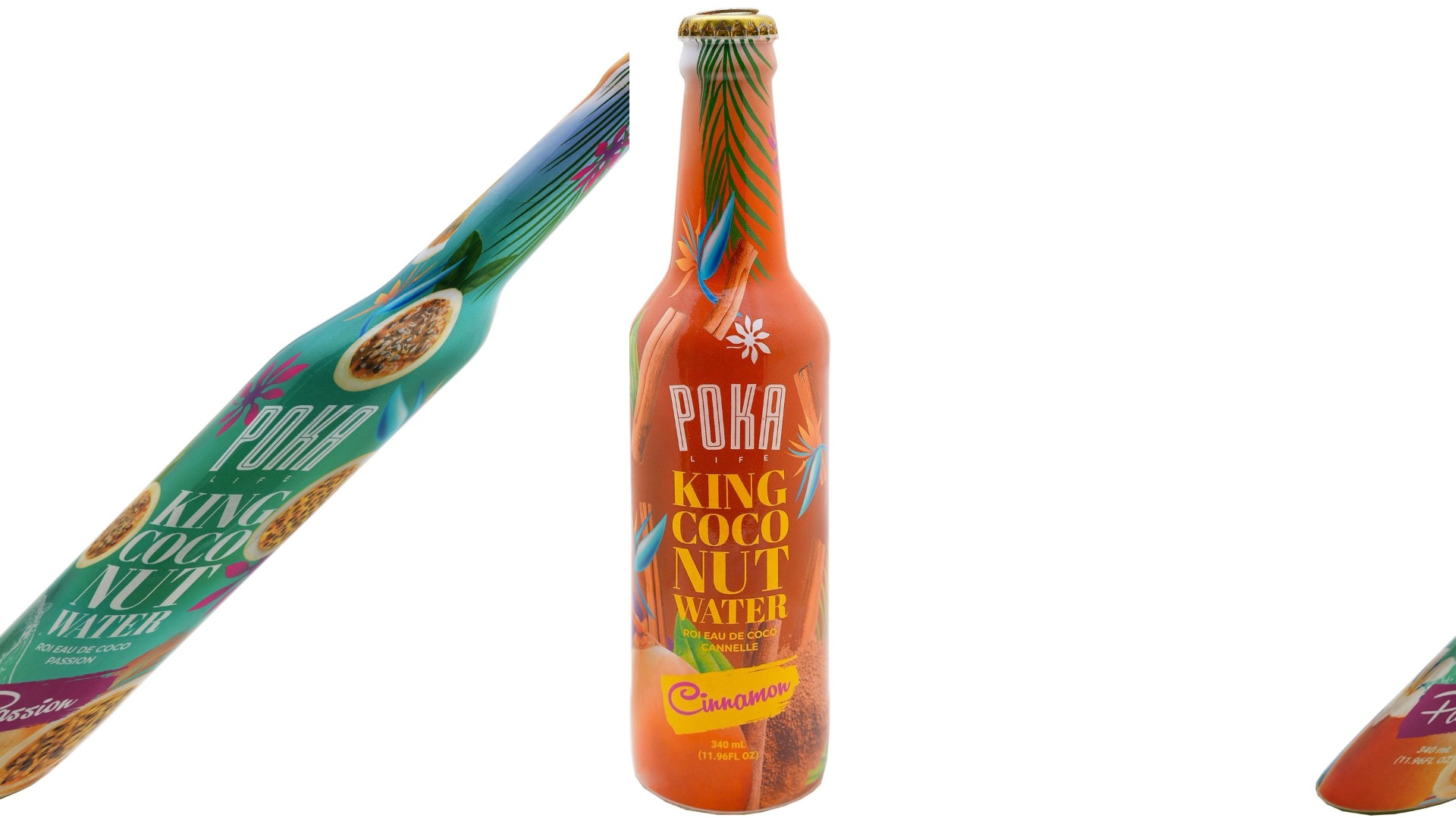 POKA King Coconut Water (Cinnamon) – Glazen fles 340 ml
