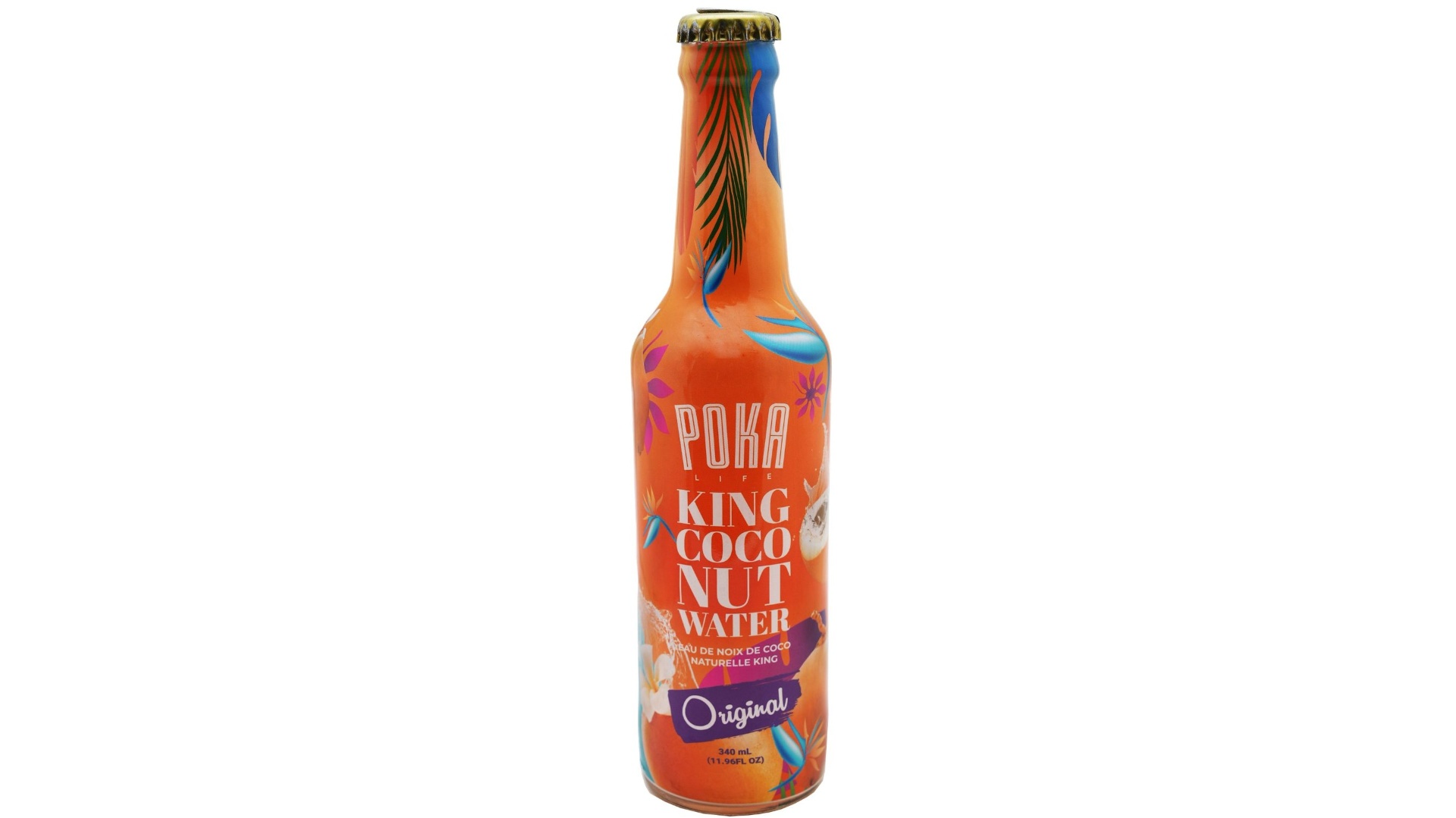 POKA King Coconut Water – Glazen fles 340 ml