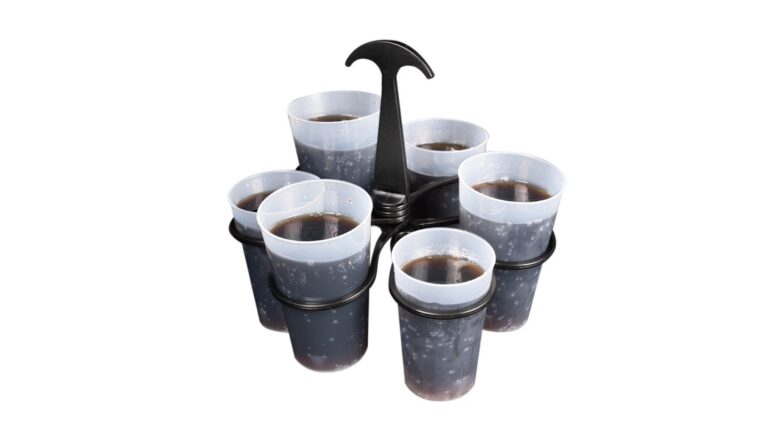 Dé innovatieve bekerhouder voor grote events: volledig in België gemaakt, hét alternatef voor het vervuilende karton. Je draagt 6 tot 10 dranken in één hand.