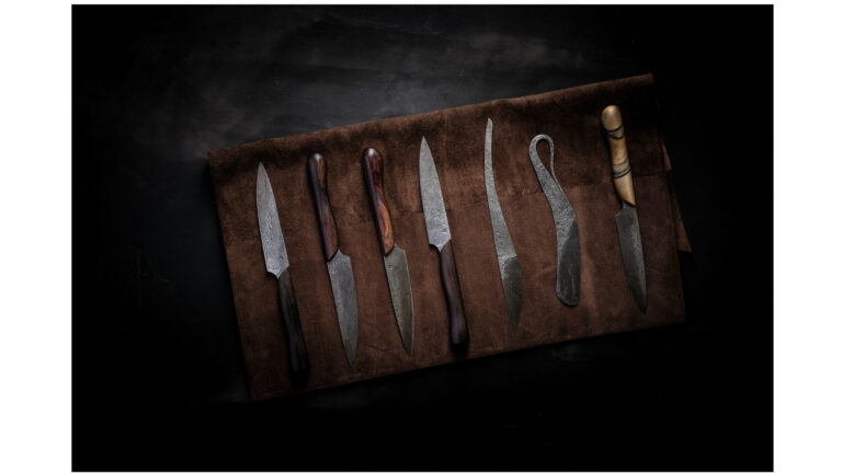 couteaux de table en acier de Damas