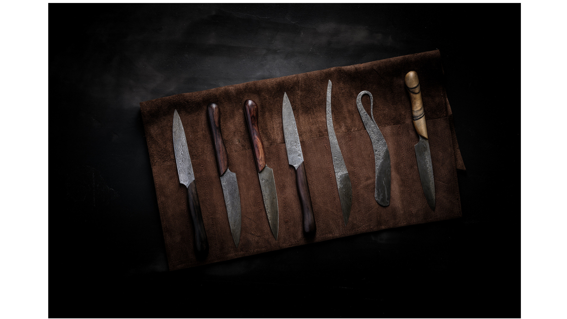 couteaux de table en acier de Damas