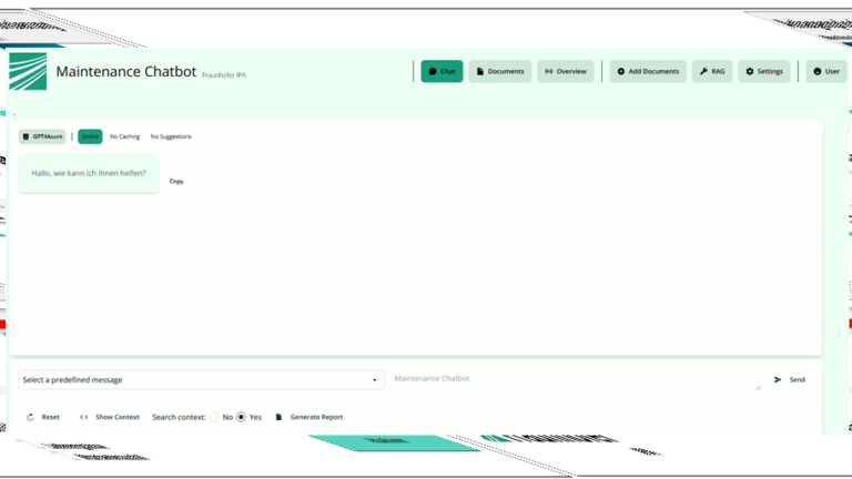 Maintenance Chatbot – A digital assistance system based on fault histories in the form of a chatbot to support the diagnostic and troubleshooting process – Fraunhofer IPA