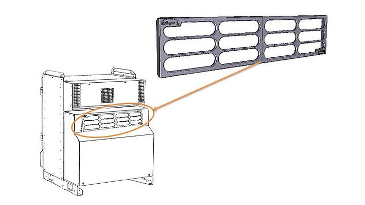 Krüger filter holder set for ABB IRC 5 drive unit