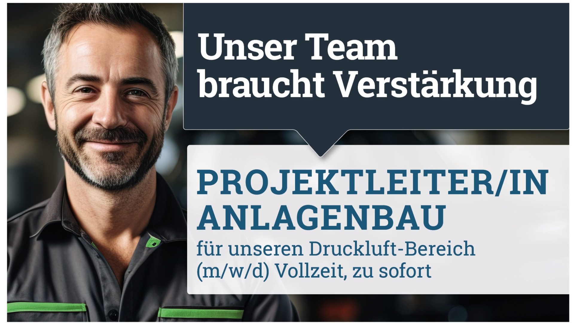 Projektleiter/-in Anlagenbau (m/w/d) Drucklufttechnik