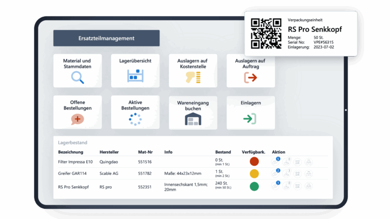 ScableOne Ersatzteilmanagement