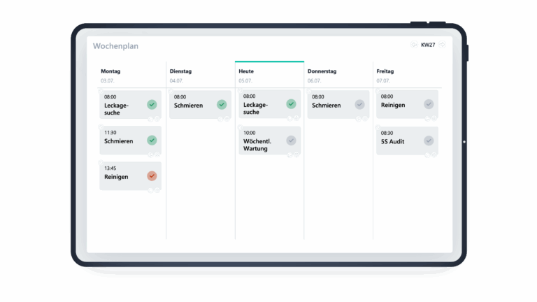 ScableOne Autonome Instandhaltung durch die Produktion mit T-Cards