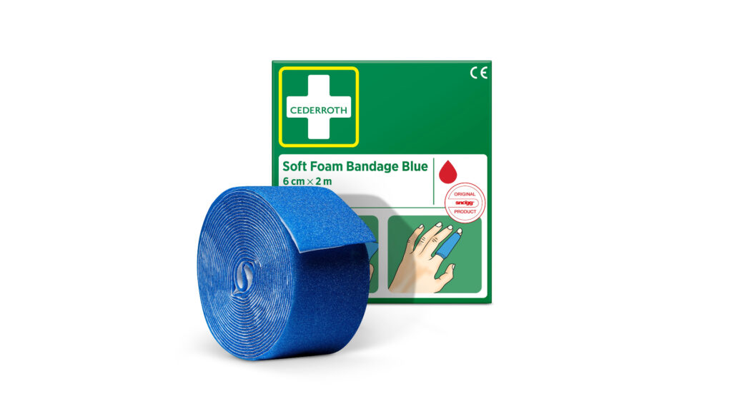 Cederroth Soft Foam Bandage Blue 6 cm x 2m