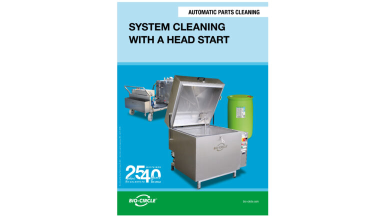 System cleaning with a head start——automatic parts cleaning