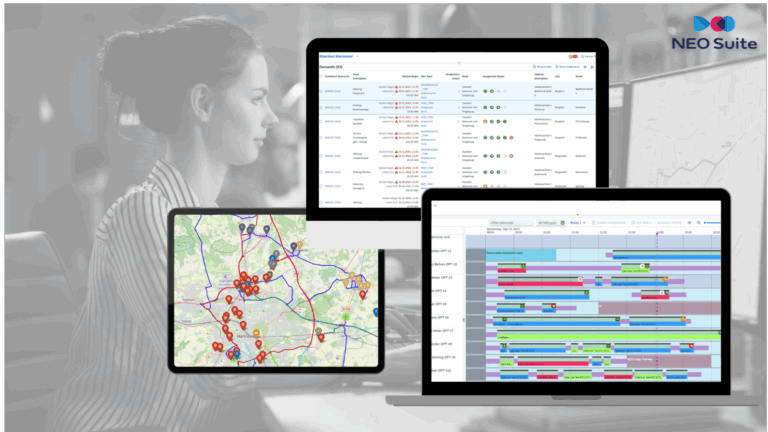 NEO Schedule &ndash; die einfache, SAP-integrierte Einsatzplanung: Drag & Drop, automatische Vorschl&auml;ge, Echtzeit-Transparenz. Optimiert Ressourcen, senkt Kosten, steigert Produktivit&auml;t und erh&ouml;ht die First-Time-Fix-Rate um bis zu 50 %. Einfach. Besser. Planen.