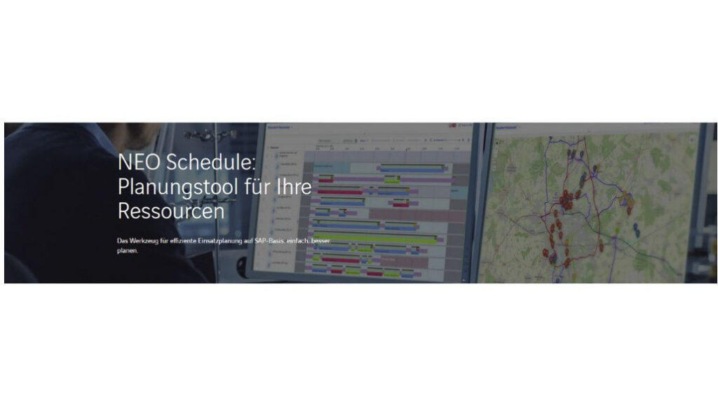 NEO Schedule – die einfache, SAP-integrierte Einsatzplanung: Drag & Drop, automatische Vorschläge, Echtzeit-Transparenz. Optimiert Ressourcen, senkt Kosten, steigert Produktivität und erhöht die First-Time-Fix-Rate um bis zu 50 %. Einfach. Besser. Planen.