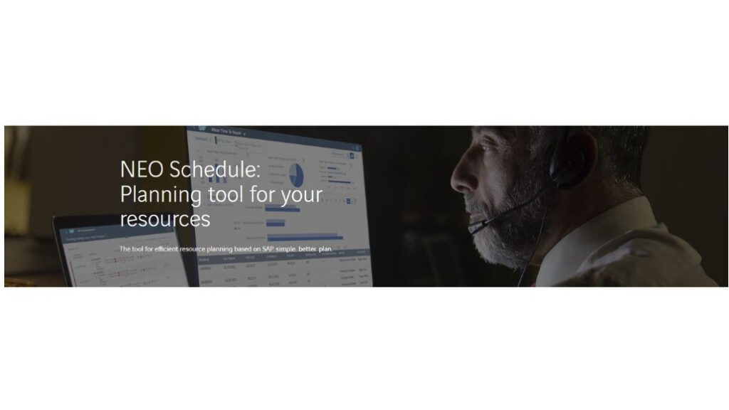 NEO Schedule – simple, SAP-integrated resource planning: drag & drop, automatic suggestions, real-time transparency. Optimises resources, reduces costs, increases productivity and boosts the first-time fix rate by up to 50%. Simple. Better. Planning.