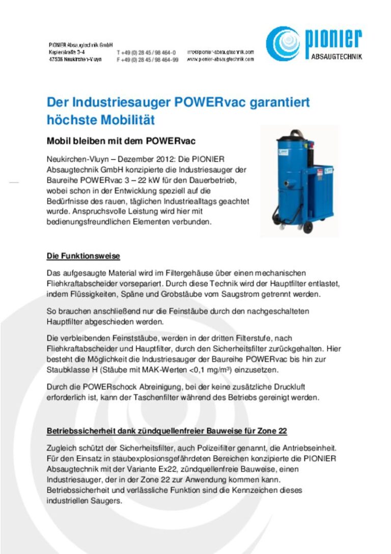 Industriesauger POWERvac
