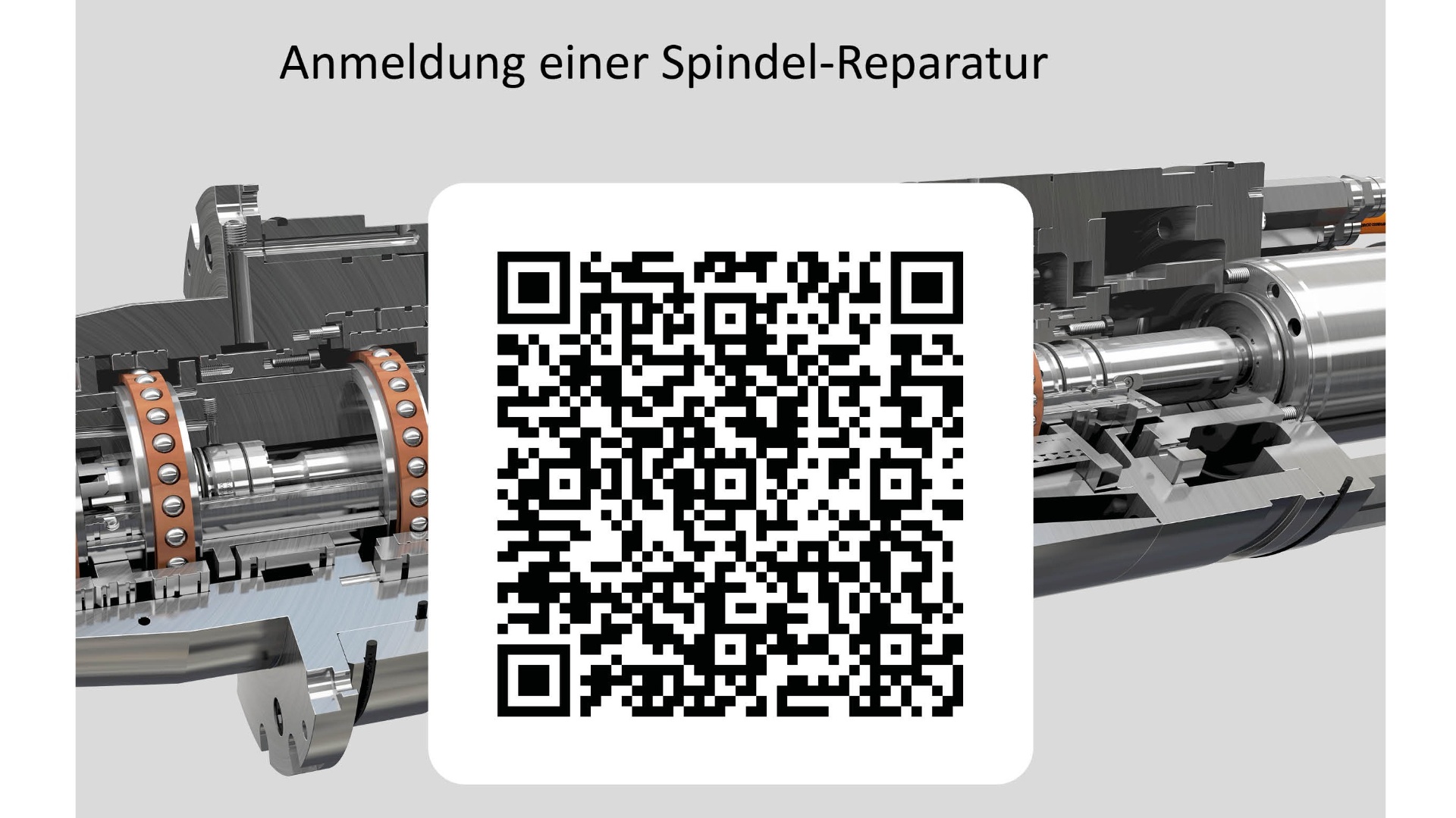 Anmeldung einer Spindelreparatur