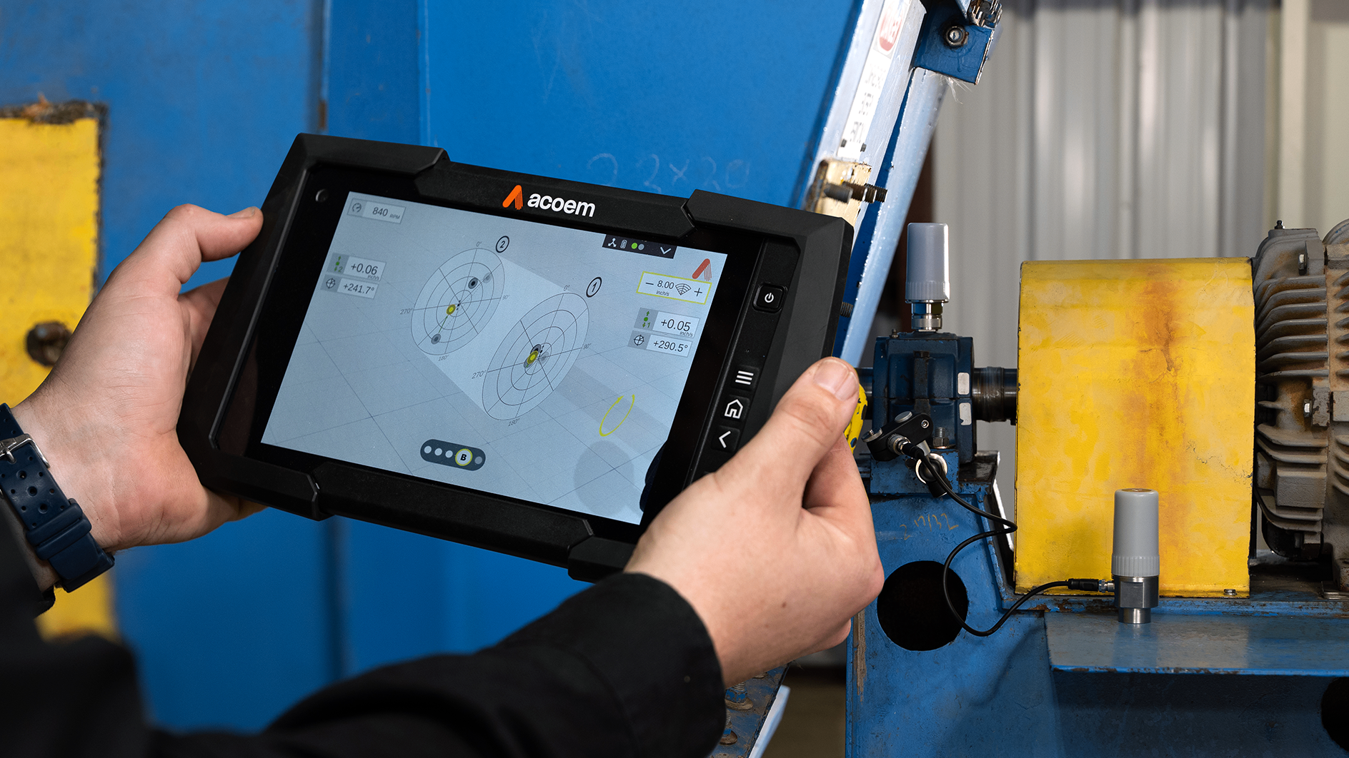 Cut the cord on long cables! Acoem revolutionizes machine balancing with the Wireless Balancer.