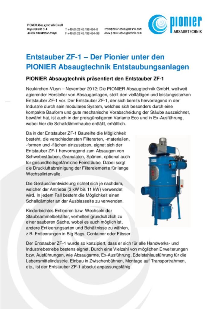 Entstauber ZF-1