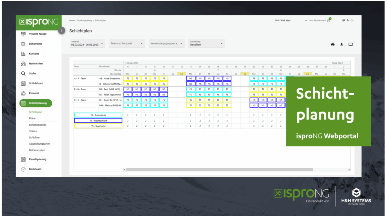 Shift Planning in the IsproNG Web Portal
