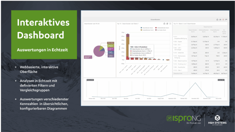 Interaktives Dashboard für die Visualisierung Ihrer IH-Daten in Echtzeit.