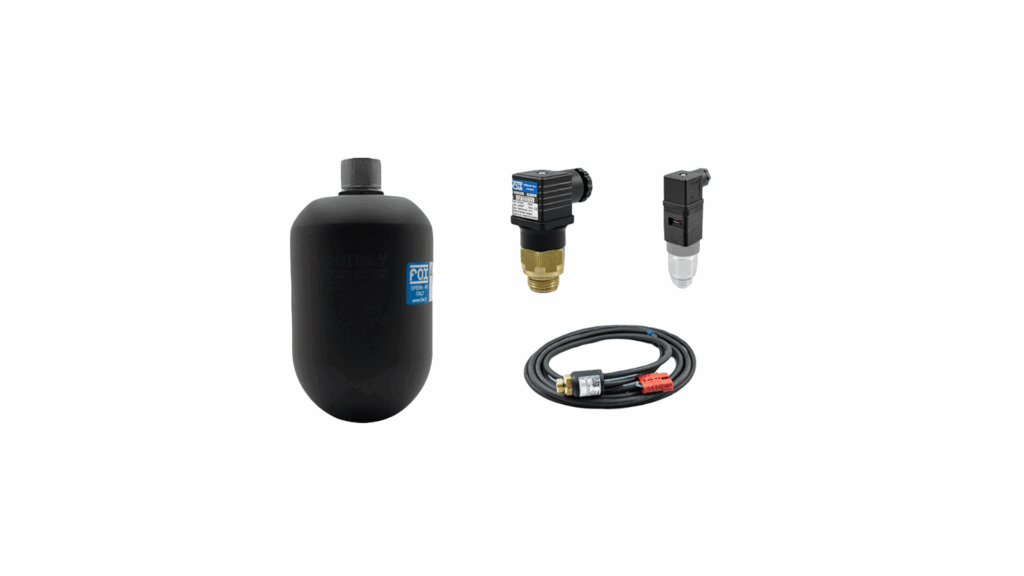 FOX Hydraulic accumulator, pressure switches