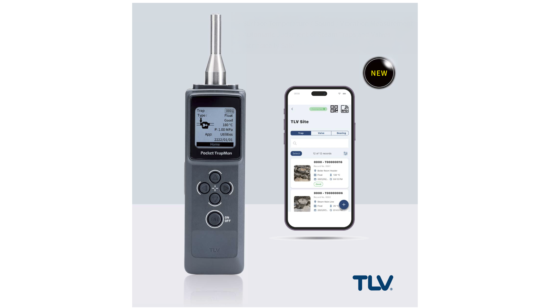 Präzisionsmessgerät Pocket TrapMan® PT3 von TLV – All-in-One-Tool im Taschenformat für tägliche Prüfungen