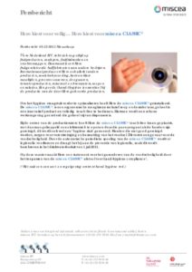 For safety and hygiene, Hero B.V. chooses miscea CLASSIC®