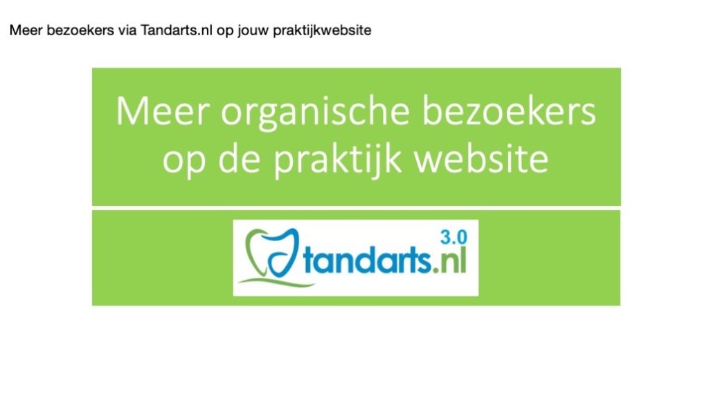 Meer organische bezoekers op de praktijkwebsite