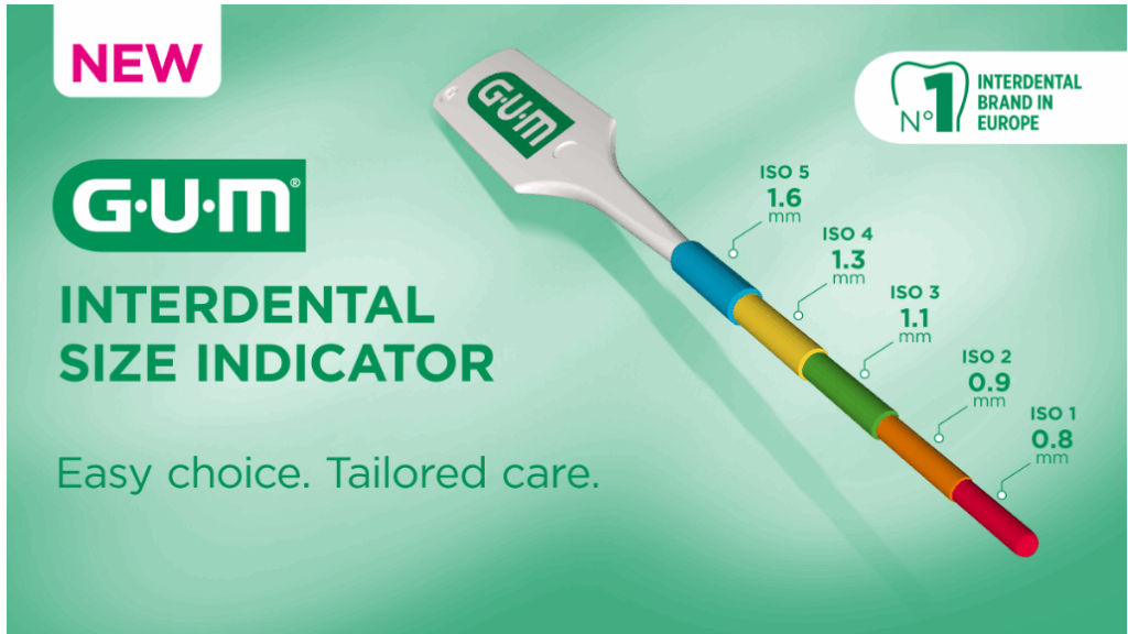 GUM® introduces: the GUM  Interdental Size Indicator