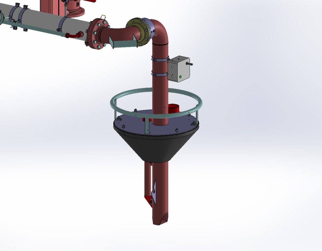Top loading arm with vapour cone