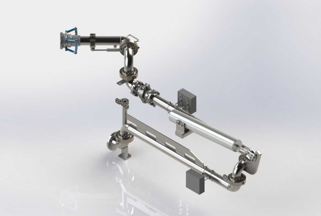 Bottom loading arm for liquid foodstuffs (model 1403)