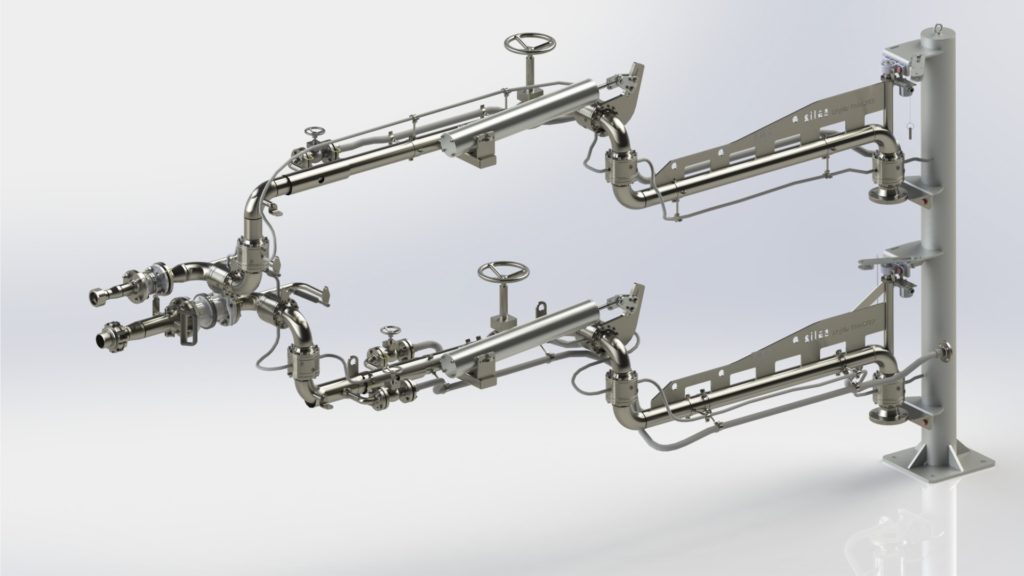 Loading station for LNG and cryogenic fluids