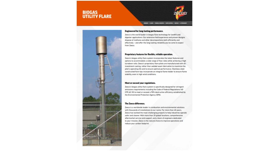 Biogas Utility Flare