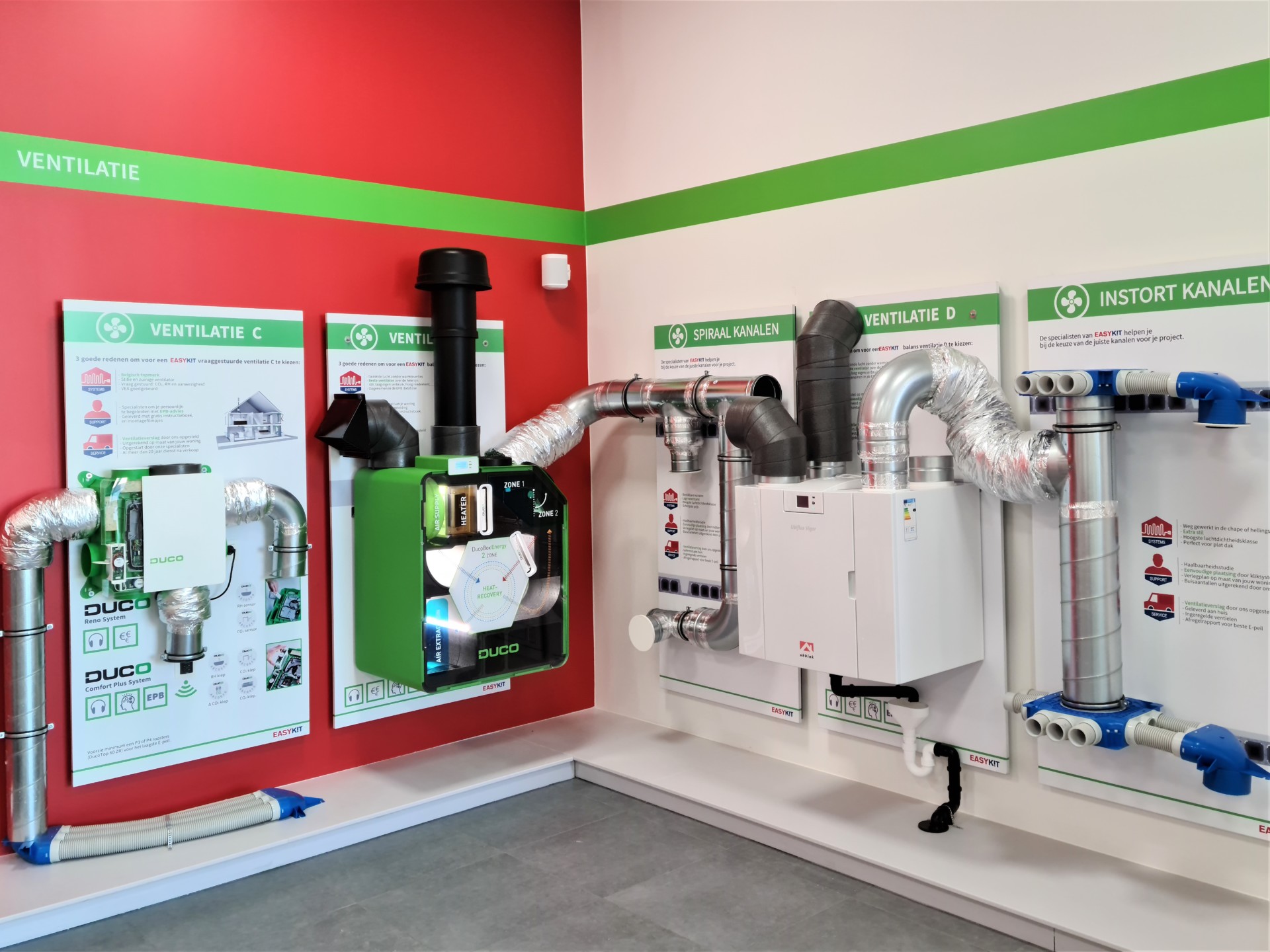 Zelfbouwoplossingen voor ventilatie.