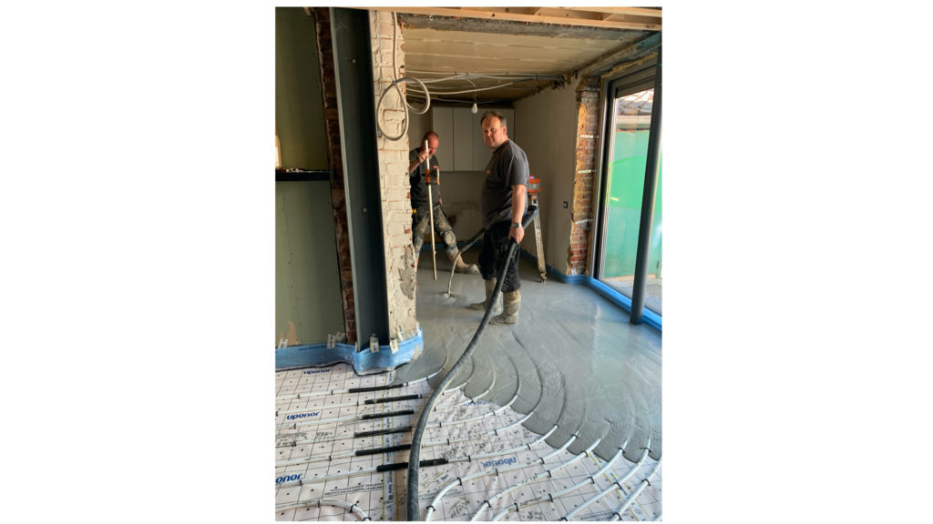 Chapist Vloeichape Knauf op vloerverwarming