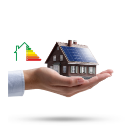 Woning in hand illustratie