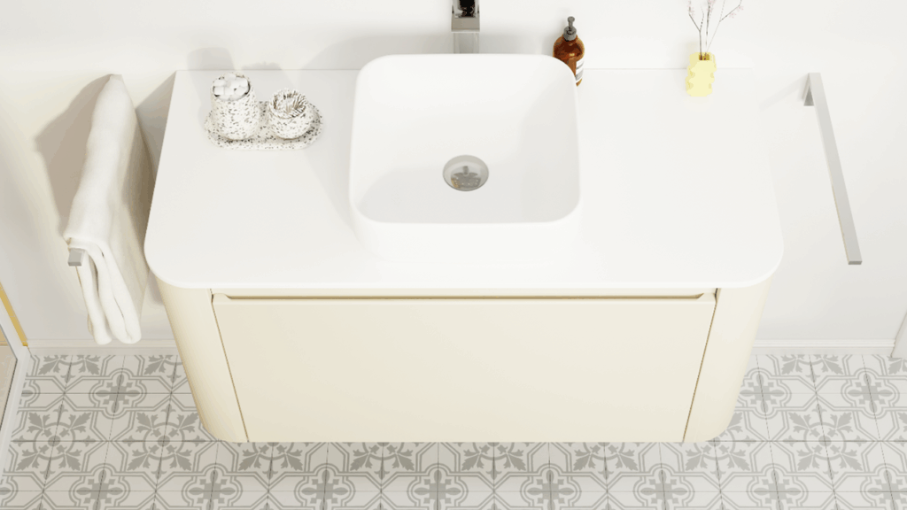 Storke Soft Badkamermeubel: Sand Mat