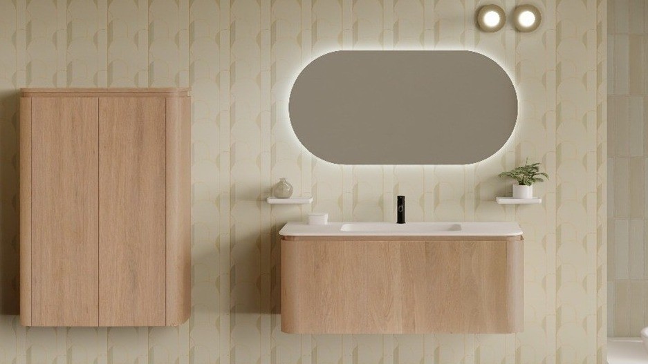 Balmani Moon Badkamermeubel: Natuur Eik